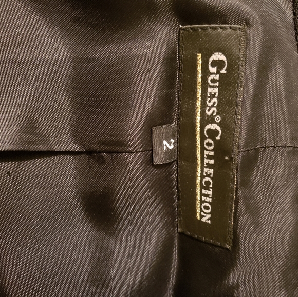 Guess Collection Cropped Black Blaser Size 2 - Picture 3 of 5